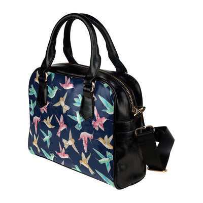 Hummingbird Cute Pattern Print Design 01 Shoulder Handbag