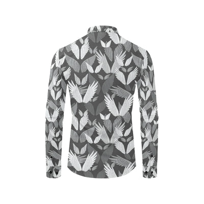 Angel Wings Pattern Design Themed Print Men's Long Sleeve Shirt