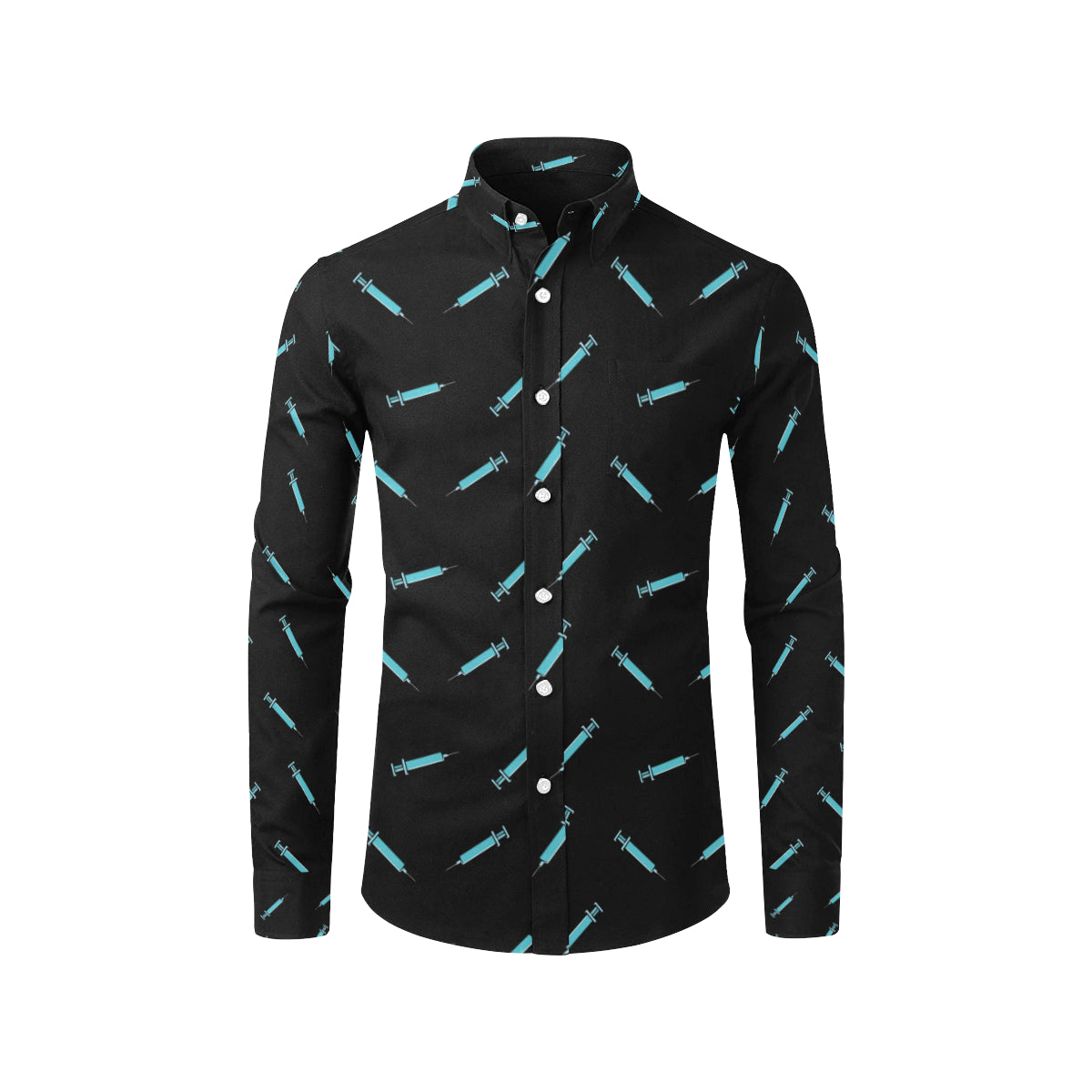 Phlebotomist Pattern Print Design A04 Men's Long Sleeve Shirt
