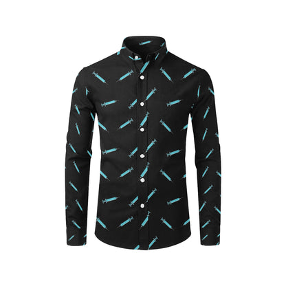 Phlebotomist Pattern Print Design A04 Men's Long Sleeve Shirt