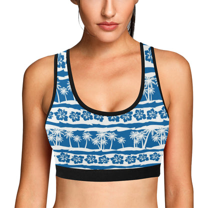 Hawaiian Themed Pattern Print Design H021 Sports Bra