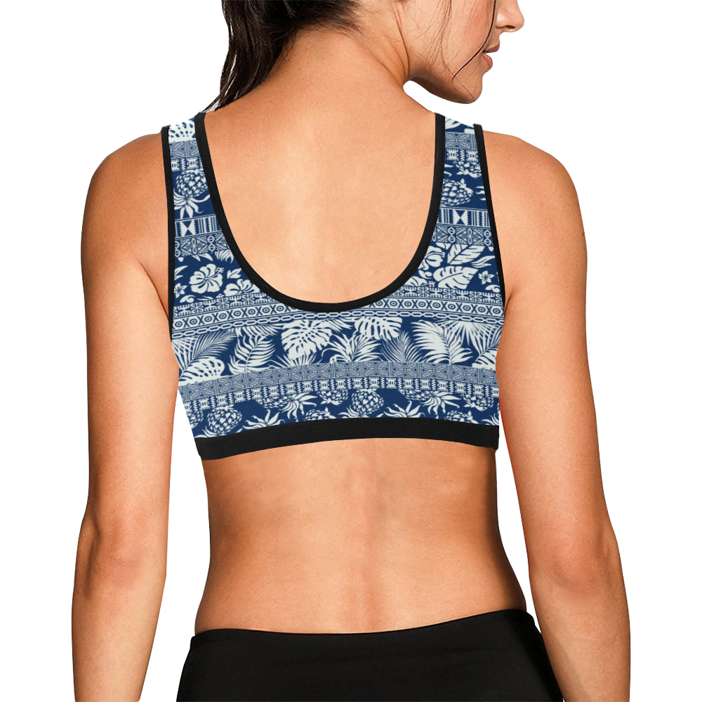 Hawaiian Themed Pattern Print Design H020 Sports Bra