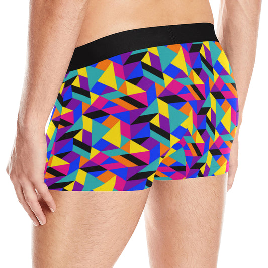 90s Colorful Pattern Print Design 1 Men's Boxer Briefs