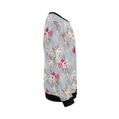 Summer Floral Pattern Print Design SF02 Men Long Sleeve Sweatshirt