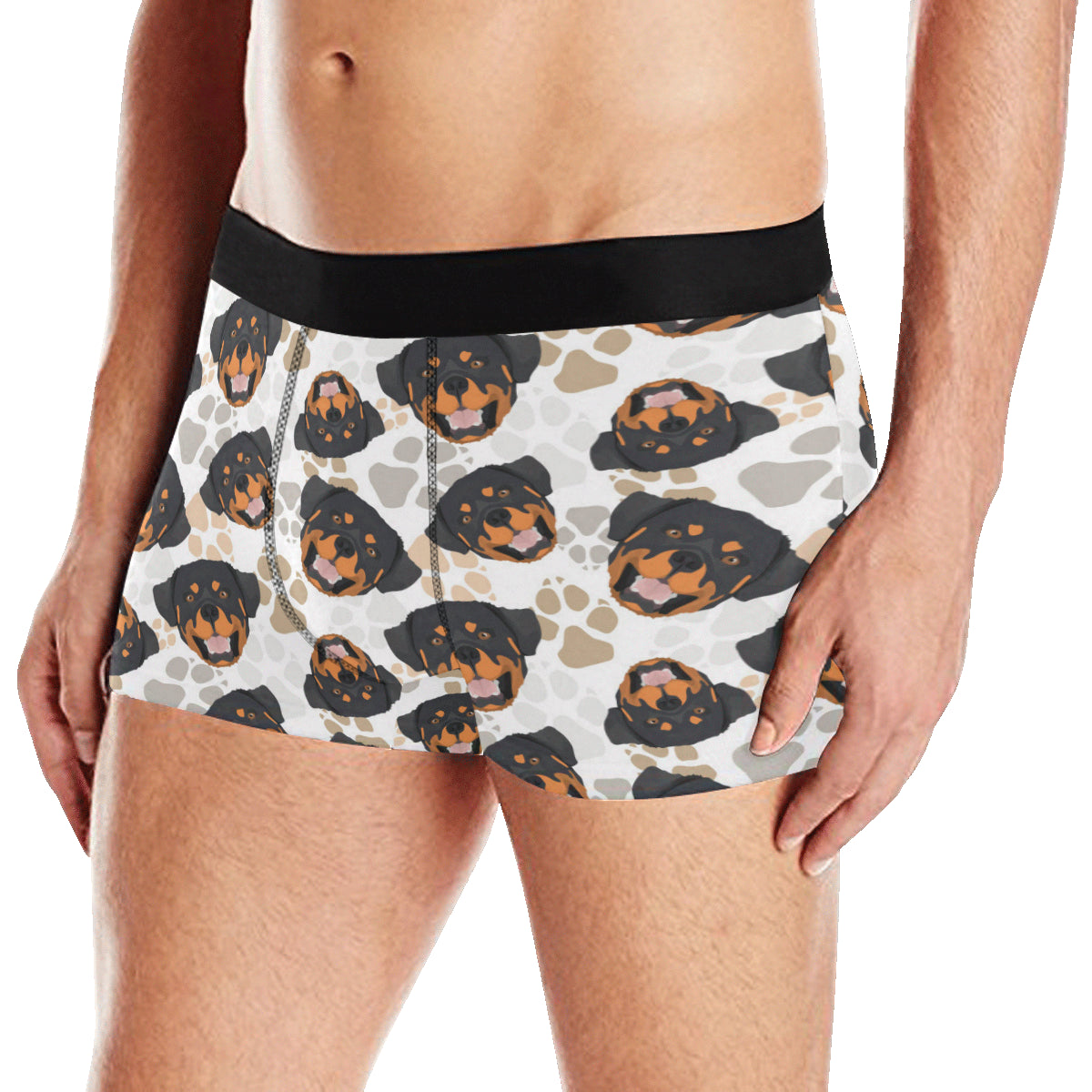 Rottweiler Pattern Print Design A03 Men's Boxer Briefs