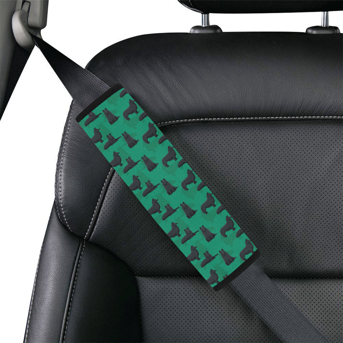 Belgian Sheepdog Pattern Print Design 01 Car Seat Belt Cover