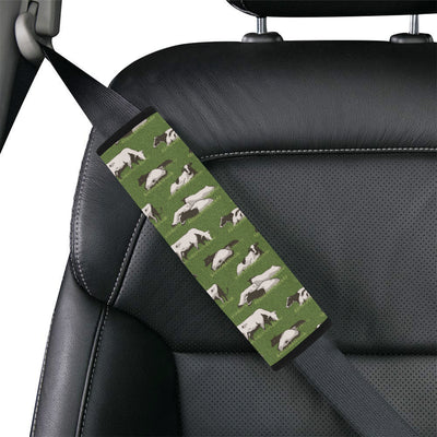 Cow on Grass Print Pattern Car Seat Belt Cover