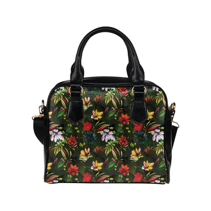 Magnolia Pattern Print Design 02 Shoulder Handbag