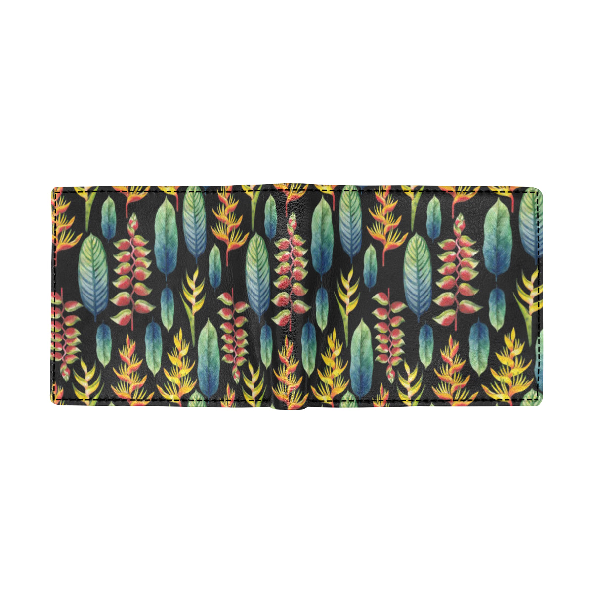 Heliconia Pattern Print Design HL03 Men's ID Card Wallet