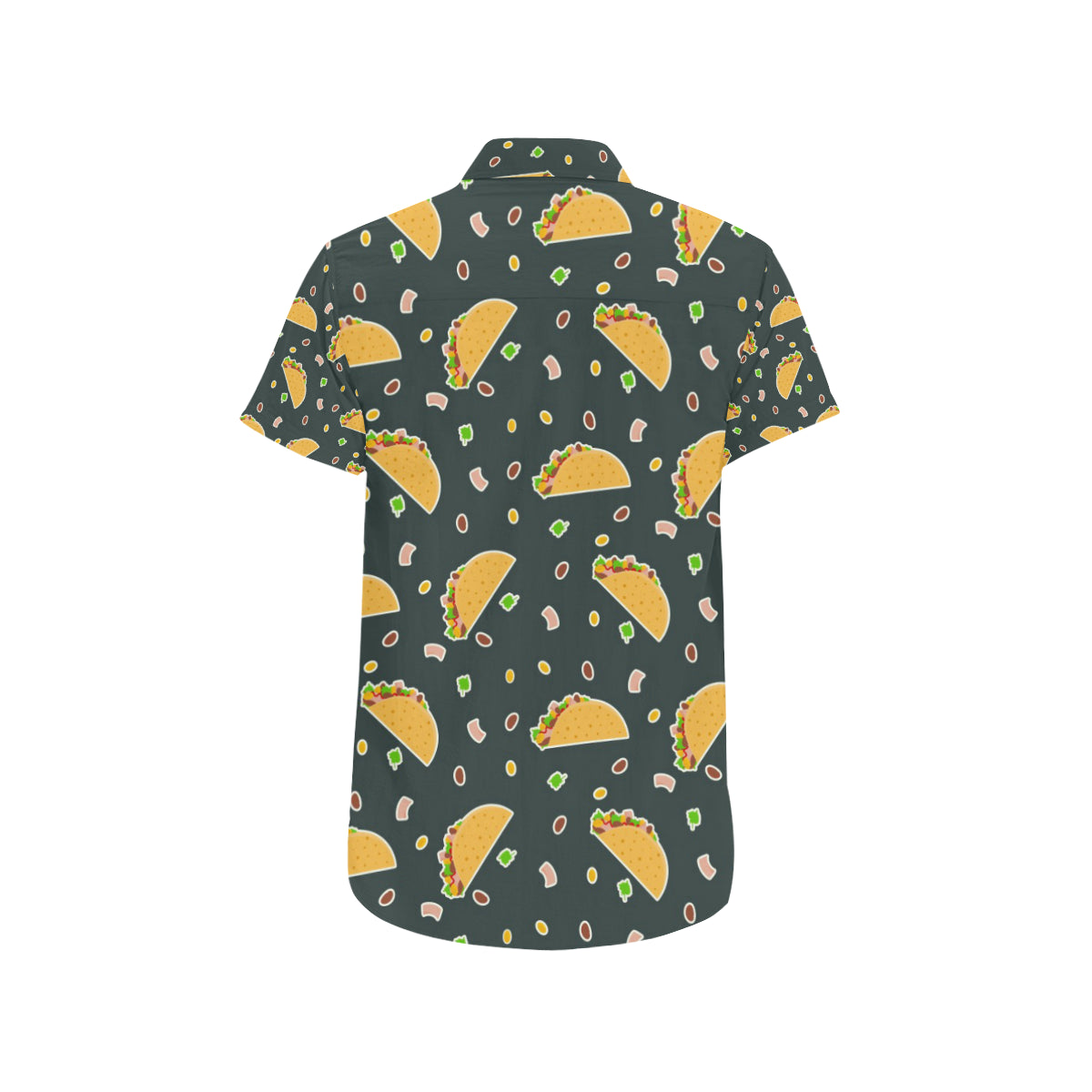 Taco Pattern Print Design TC02 Men's Short Sleeve Button Up Shirt