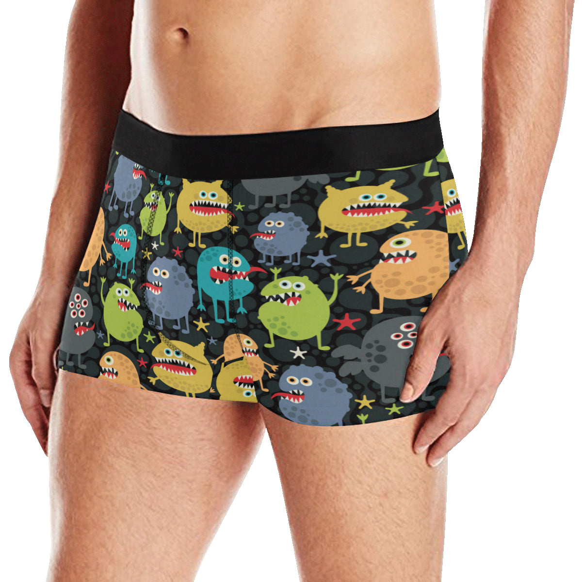 Monster Pattern Print Design 01 Men's Boxer Briefs