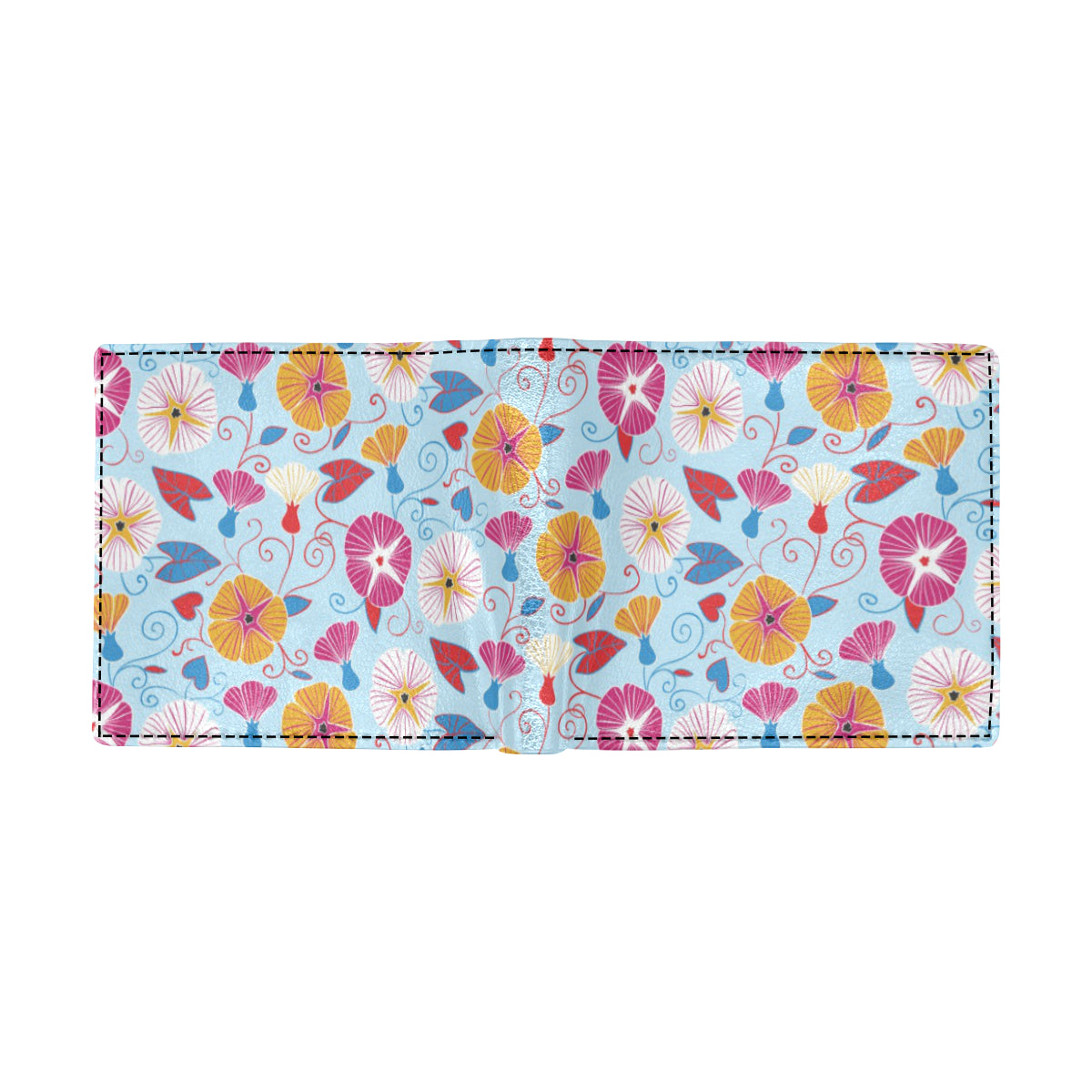 Morning Glory Pattern Print Design MG06 Men's ID Card Wallet