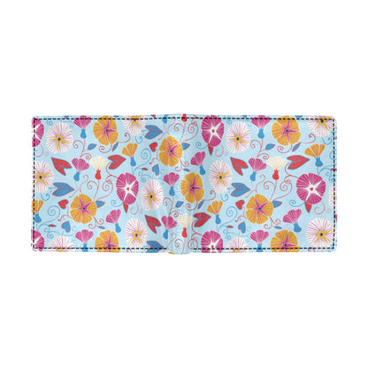 Morning Glory Pattern Print Design MG06 Men's ID Card Wallet