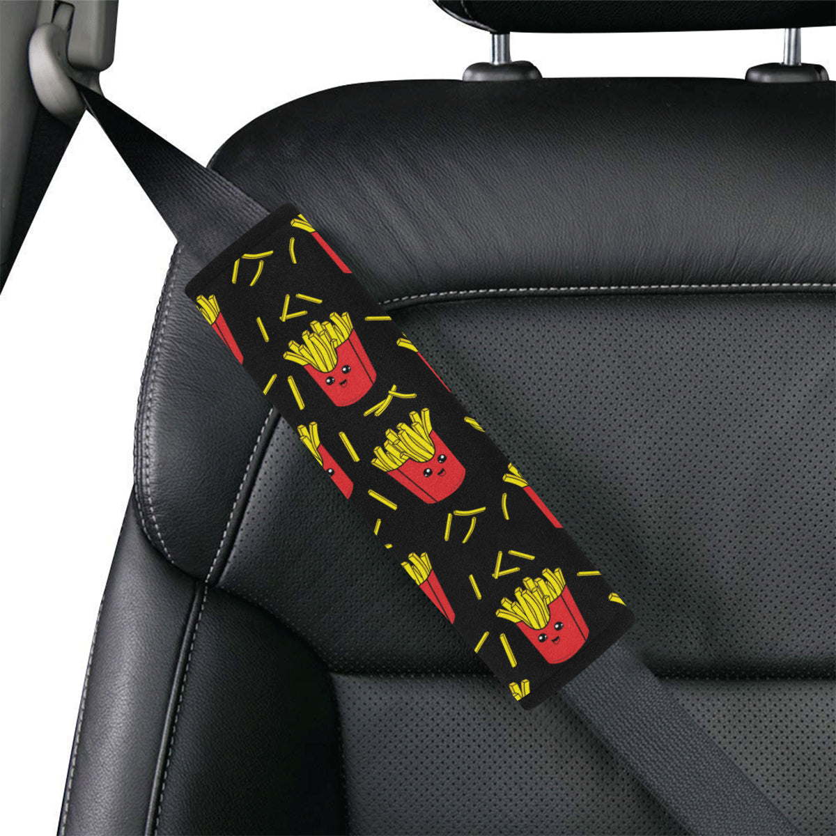 French Fried Pattern Print Design 03 Car Seat Belt Cover