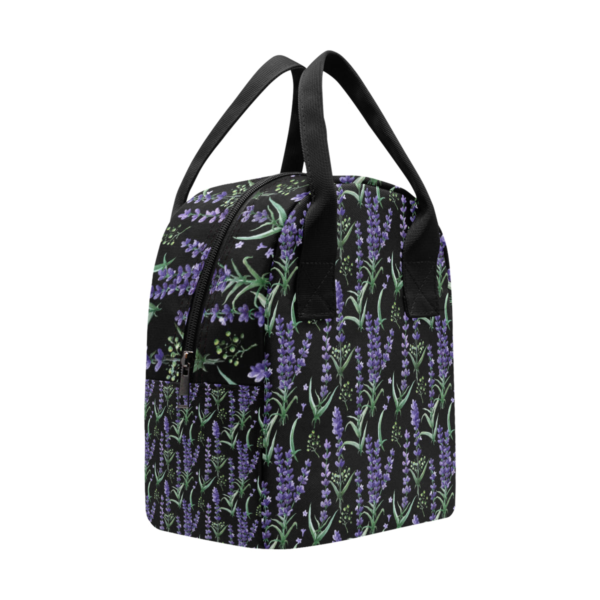 Lavender Pattern Print Design LV01 Insulated Lunch Bag