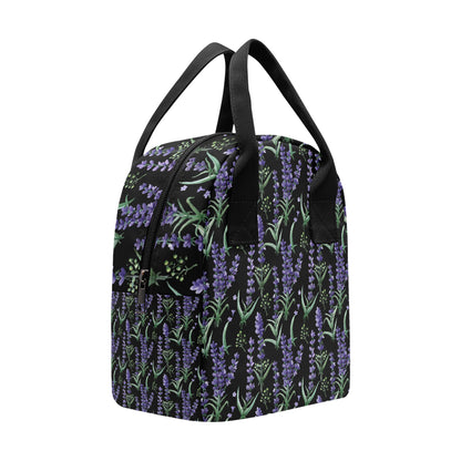 Lavender Pattern Print Design LV01 Insulated Lunch Bag