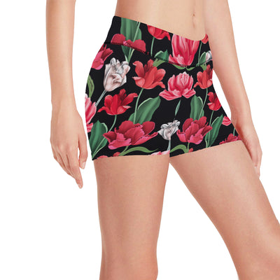 Tulip Pattern Print Design TP08 Yoga Shorts