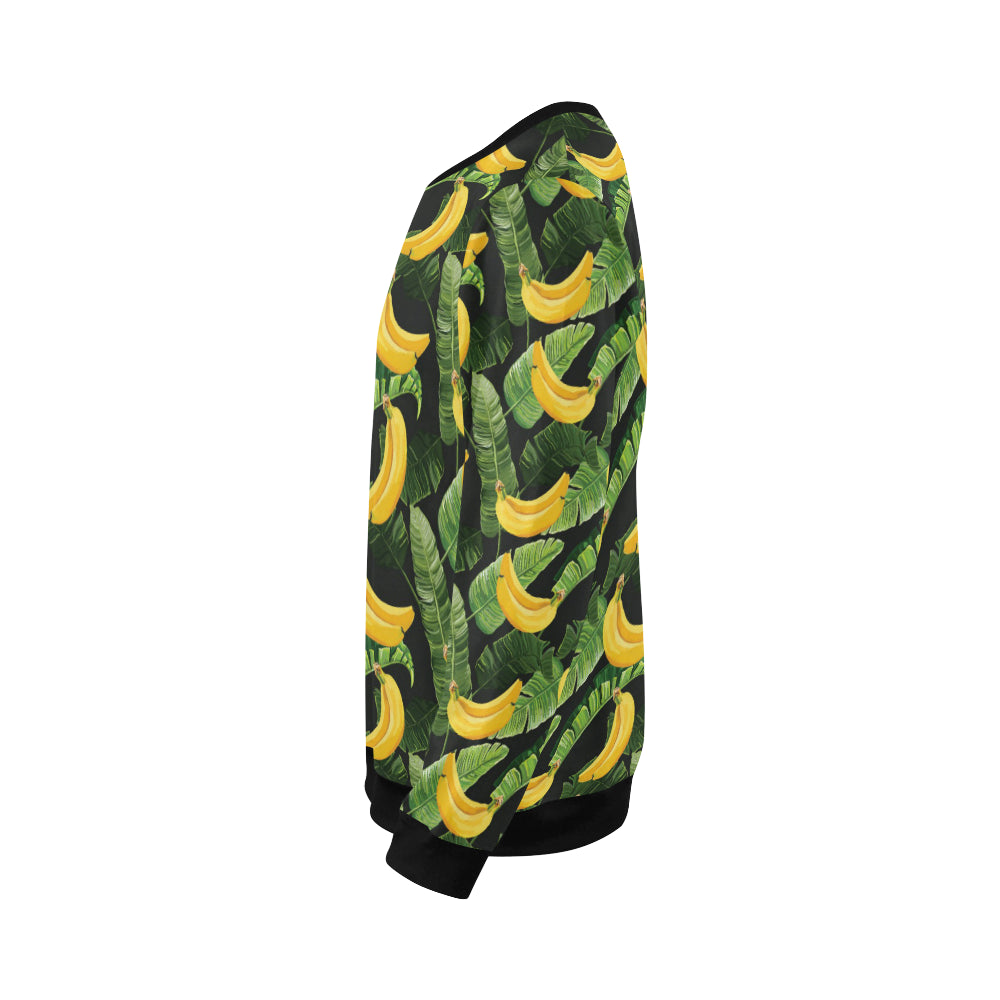 Banana Pattern Print Design BA01 Men Long Sleeve Sweatshirt