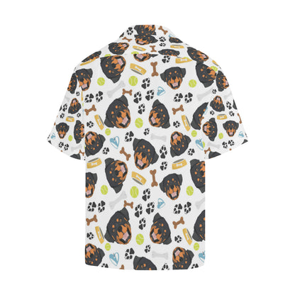 Rottweiler Pattern Print Design A04 Men's Hawaiian Shirt
