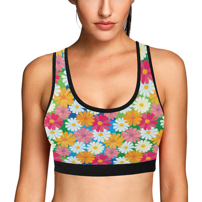 Daisy Pattern Print Design DS05 Sports Bra