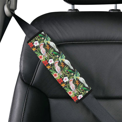 Tropical Flower Pattern Print Design TF03 Car Seat Belt Cover