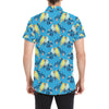 Lovebird Pattern Print Design 03 Men's Short Sleeve Button Up Shirt