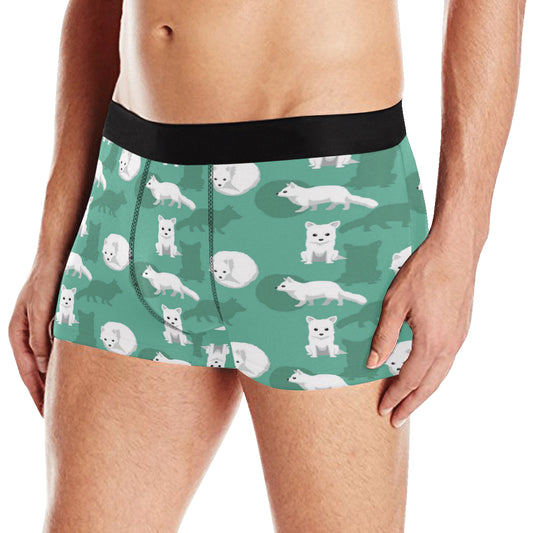 Arctic Fox Pattern Print Design Men's Boxer Briefs
