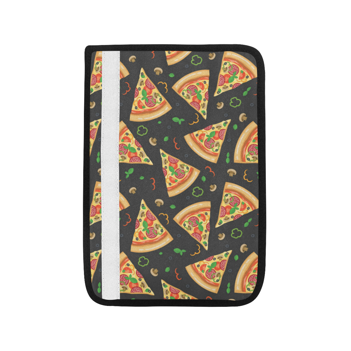 Pizza Pattern Print Design A02 Car Seat Belt Cover
