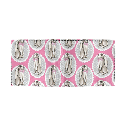 Rabbit Pattern Print Design RB019 Men's ID Card Wallet