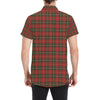 Holiday Tartan Plaid Pattern Men's Short Sleeve Button Up Shirt