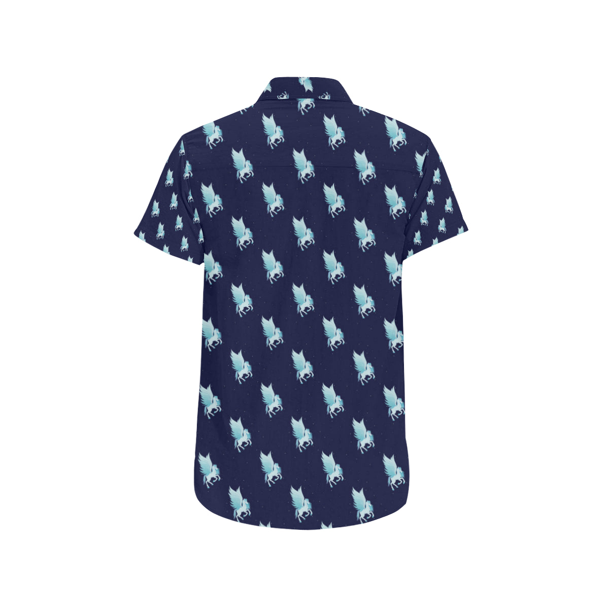 Pegasus Pattern Print Design 03 Men's Short Sleeve Button Up Shirt