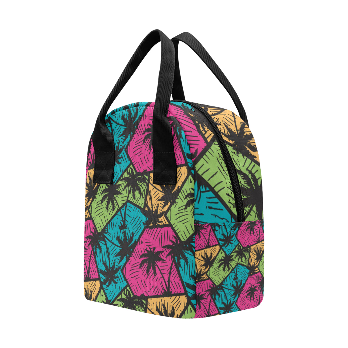 Palm Tree Pattern Print Design PT09 Insulated Lunch Bag
