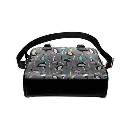 Ostrich Pattern Print Design 01 Shoulder Handbag