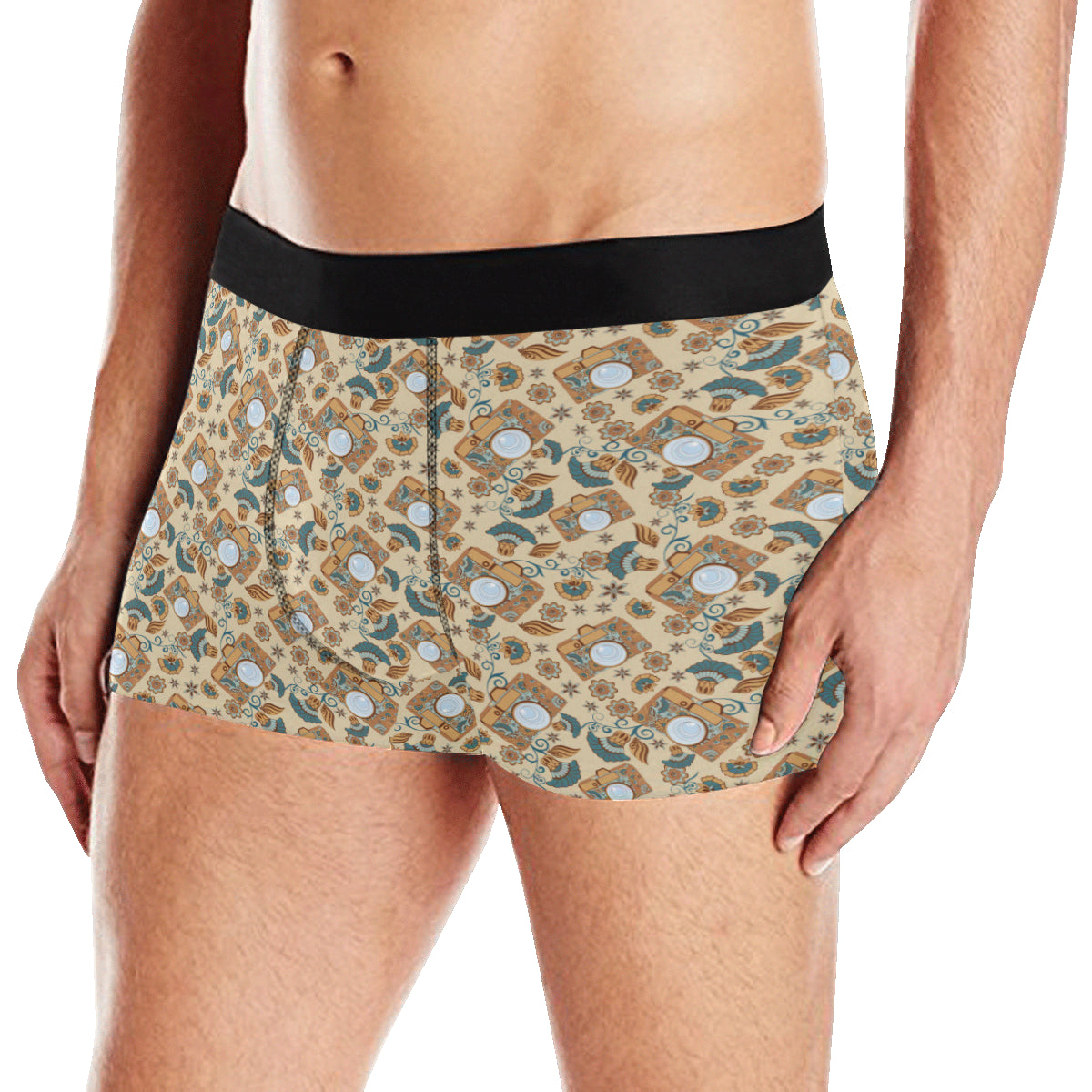 Camera Pattern Print Design 05 Men's Boxer Briefs