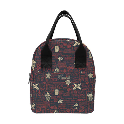 Hawaiian Themed Pattern Print Design H017 Insulated Lunch Bag