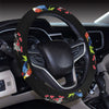 Birds Pattern Print Design 06 Steering Wheel Cover with Elastic Edge