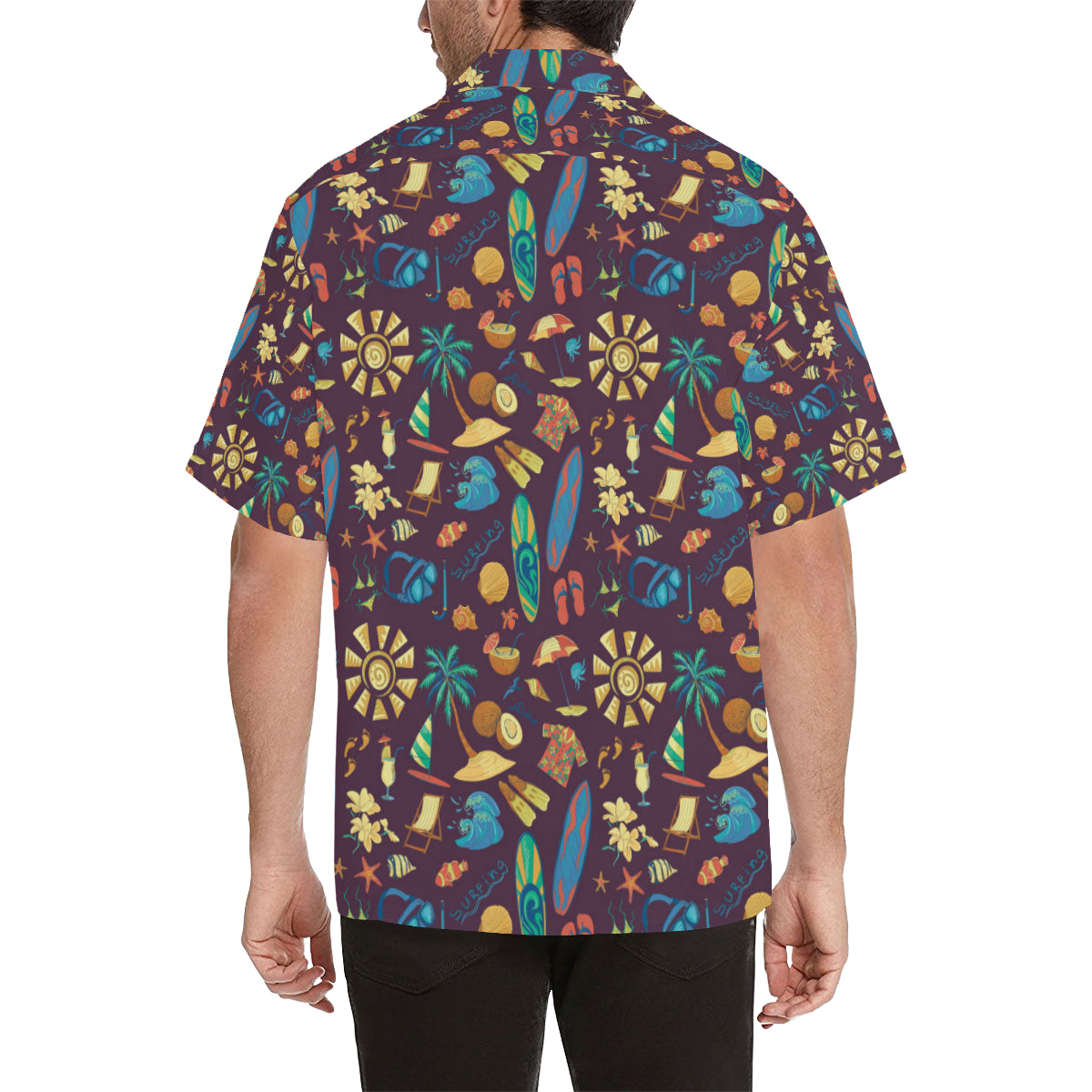Aloha Hawaii Pattern Print Design 01 Men's Hawaiian Shirt