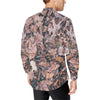 Camouflage Realistic Tree Leaf Print Men's Long Sleeve Shirt