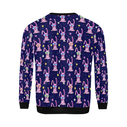 Rabbit Baby Pattern Print Design RB015 Men Long Sleeve Sweatshirt
