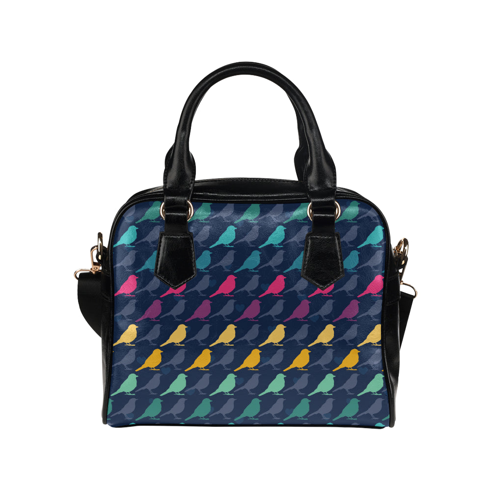 Birds Pattern Print Design 01 Shoulder Handbag