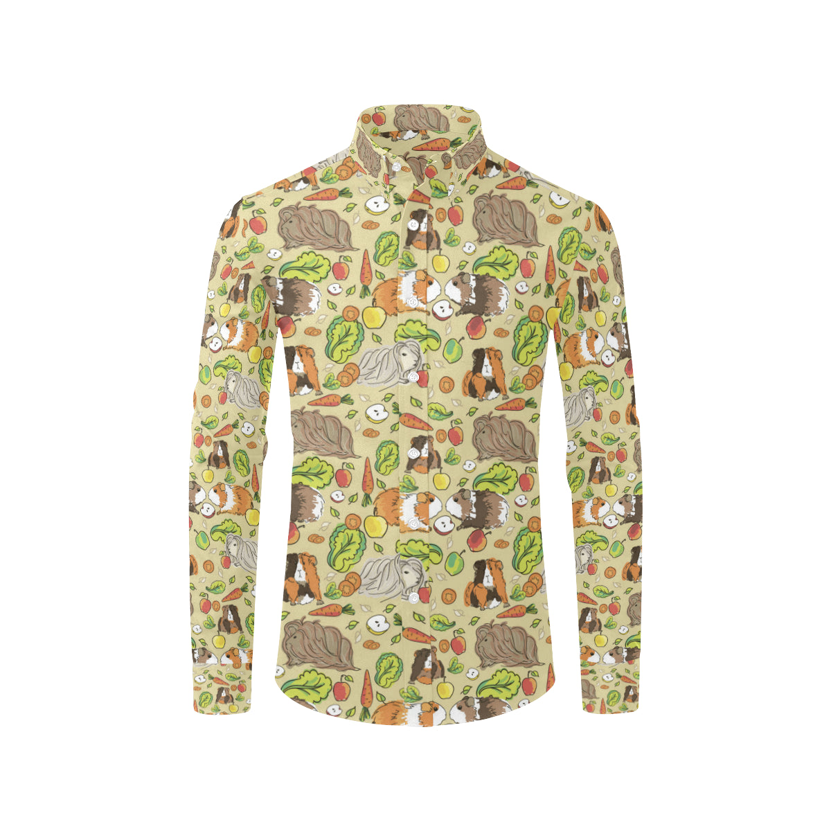 Guinea Pig Pattern Print Design 02 Men's Long Sleeve Shirt