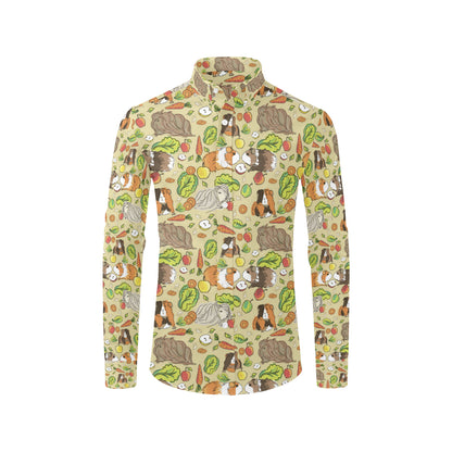 Guinea Pig Pattern Print Design 02 Men's Long Sleeve Shirt