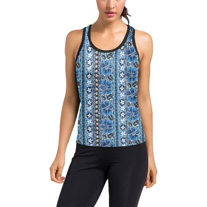 Hawaiian Themed Pattern Print Design H012 Women's Racerback Tank Top