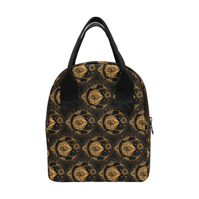 Sun Moon mandala Third eye Insulated Lunch Bag