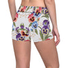 Pansy Pattern Print Design PS06 Yoga Shorts