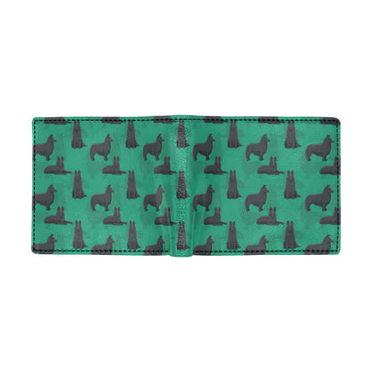 Belgian Sheepdog Pattern Print Design 01 Men's ID Card Wallet