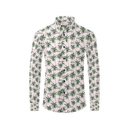 Aloha Beach Pattern Design Themed Print Men's Long Sleeve Shirt