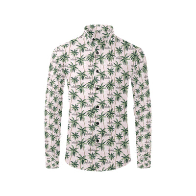 Aloha Beach Pattern Design Themed Print Men's Long Sleeve Shirt