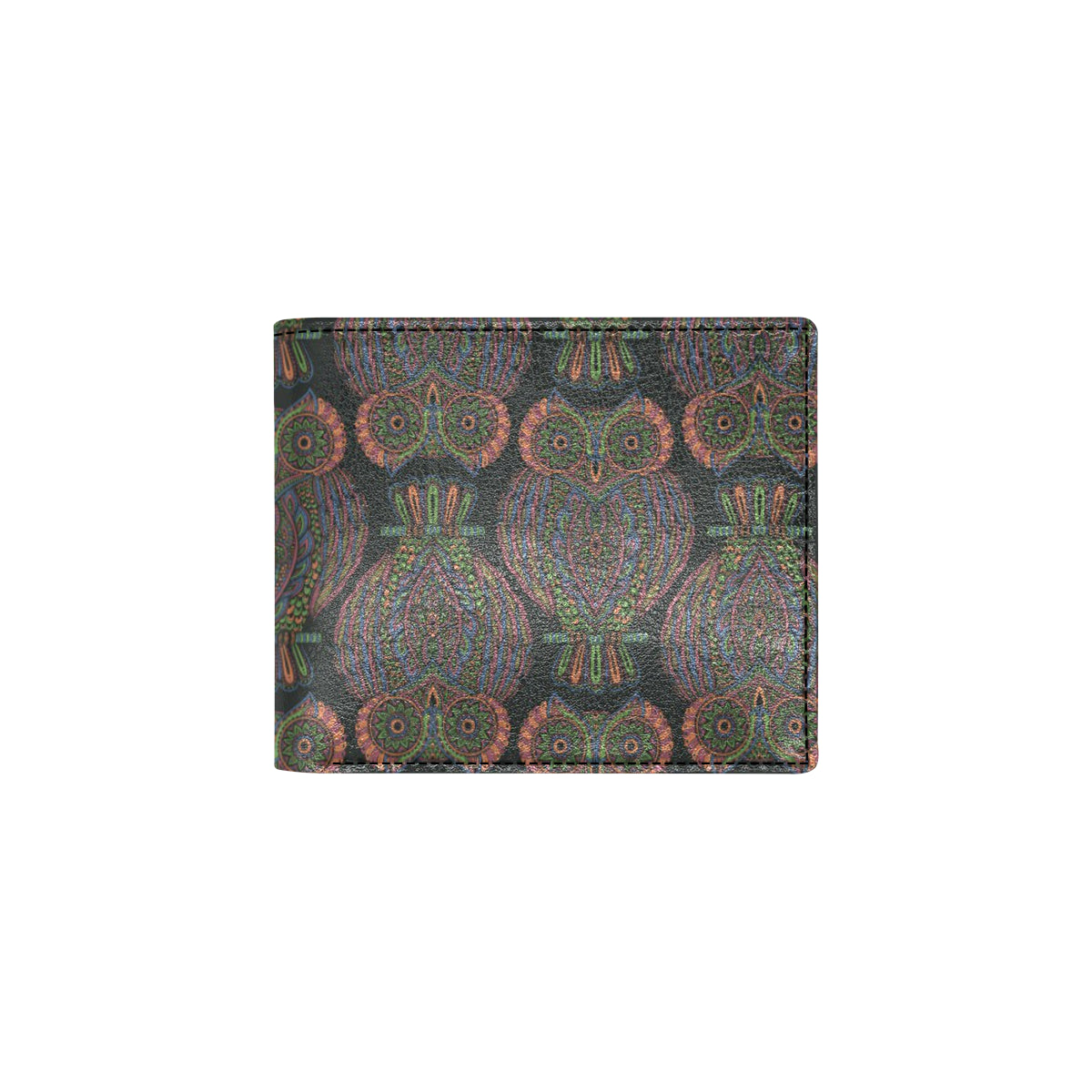 Owl Pattern Print Design A05 Men's ID Card Wallet