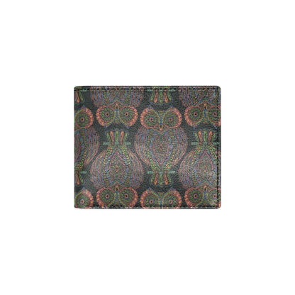 Owl Pattern Print Design A05 Men's ID Card Wallet